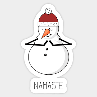 Cartoon snowman doing pose Sticker